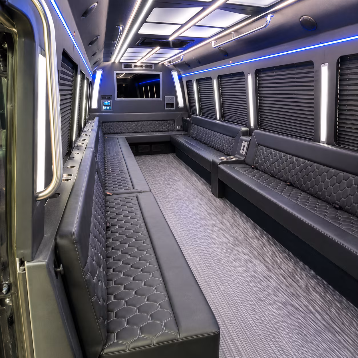 petaluma 40 passenger party bus interior